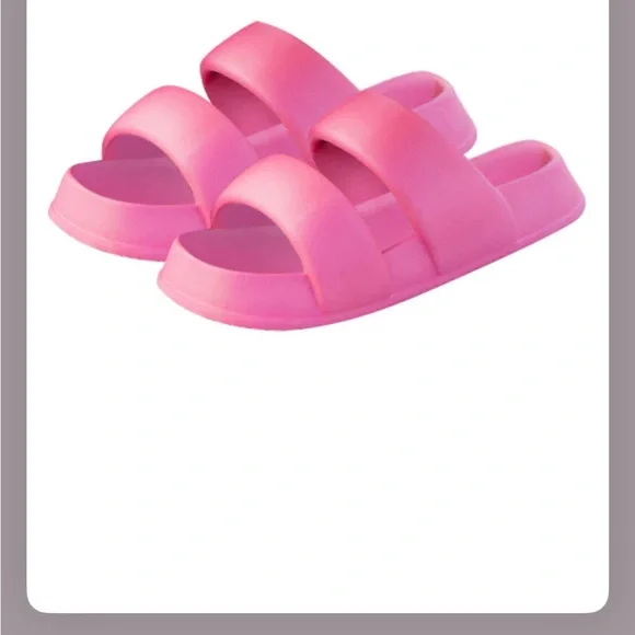 Vibrant Pink Slide Sandals. Super Compfy - Picture 4 of 4